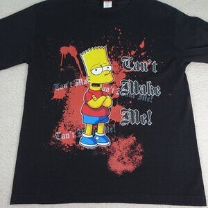 The Simpsons "Can't Make Me!" Black T-Shirt Large